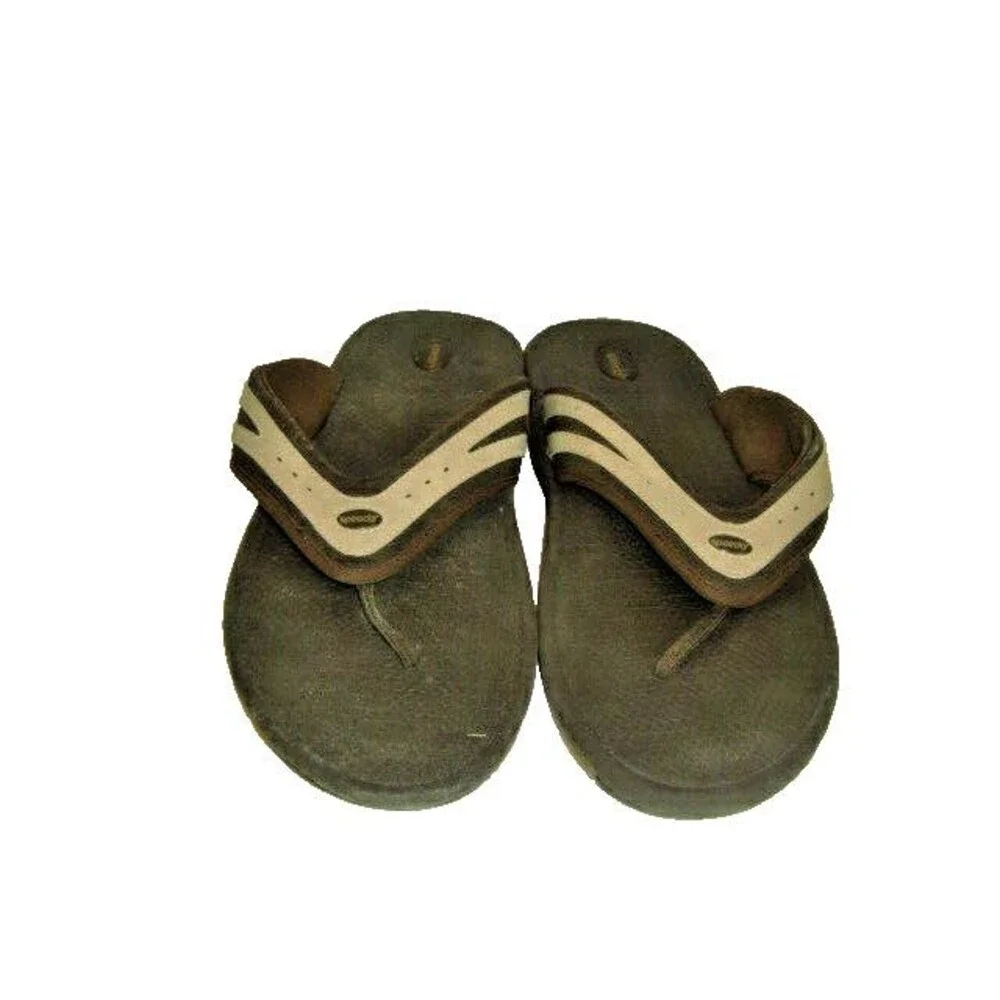Mens Speedo Brown Slides Thongs  Beach Swim Sandals Shoes sz 12